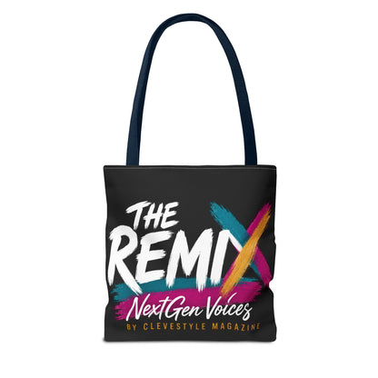 The Remix Tote Bag — NextGen Voices Magazine Logo AOP Tote