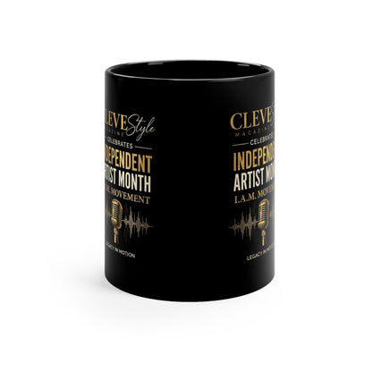 Independent Artist Month Black Coffee Mug — 11oz Commemorative Ceramic