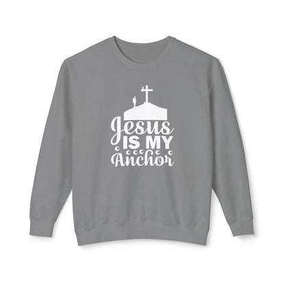 Jesus Is My Anchor Unisex Sweatshirt, Faith-Based Apparel, Inspirational Gift, Cozy Relaxed Wear, Religious Sweatshirt