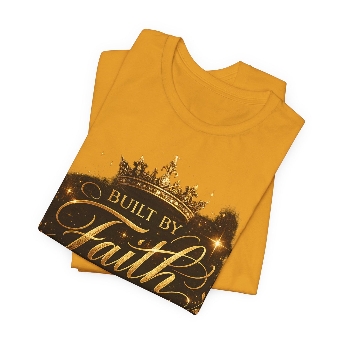 Built by Faith T-Shirt — Religious Inspirational Christian Tee