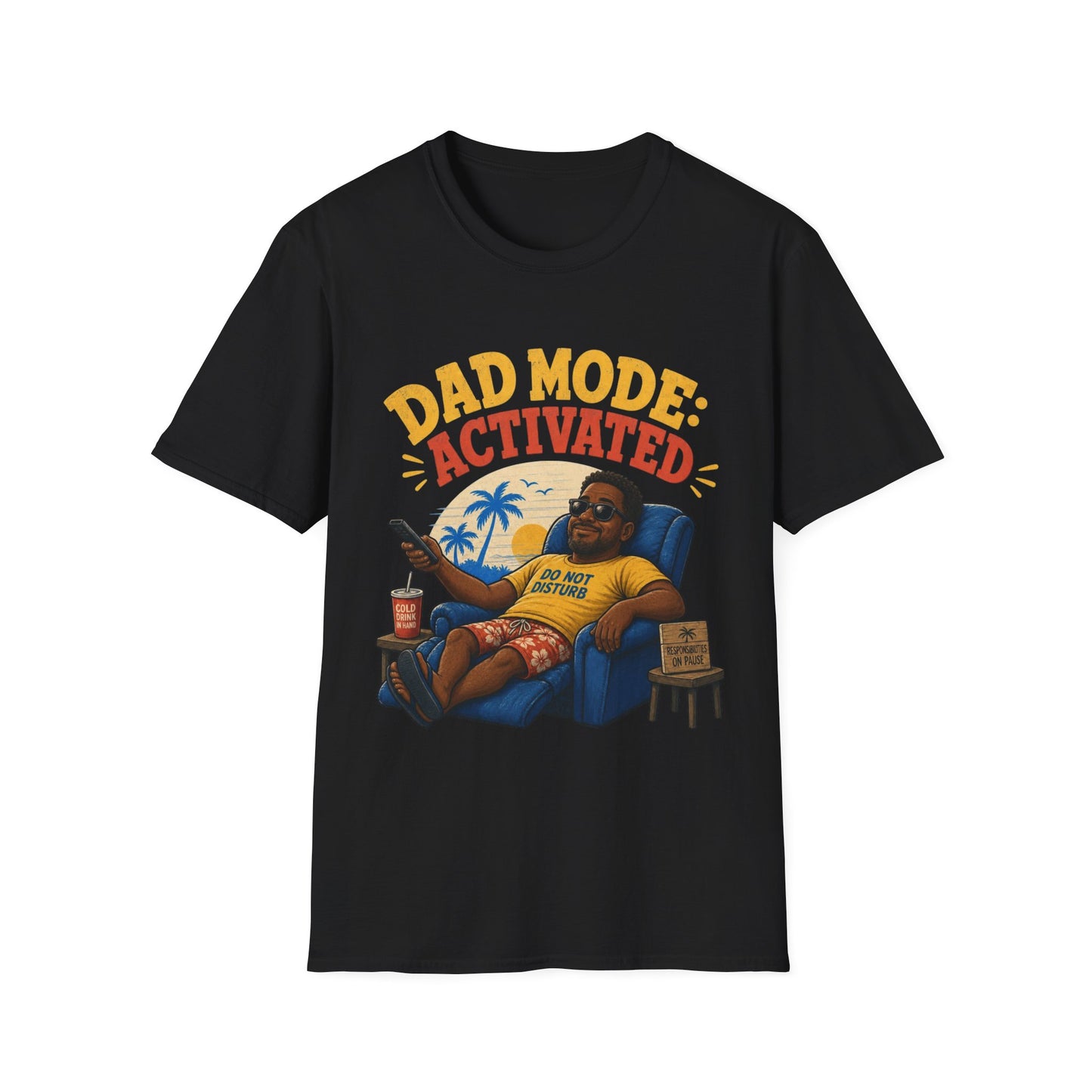 Dad Mode Activated T-Shirt – Funny Relaxed Father Graphic Tee