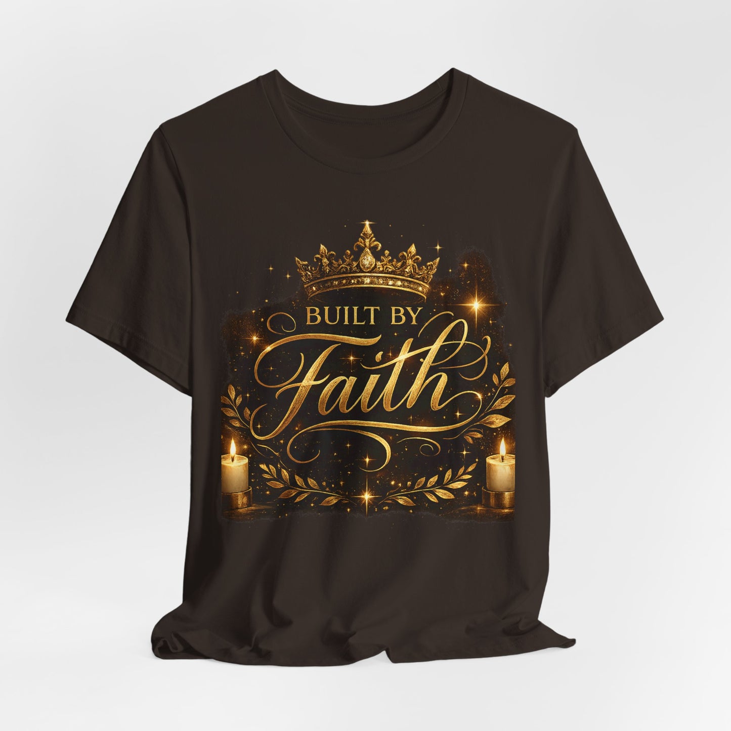 Built by Faith T-Shirt — Religious Inspirational Christian Tee