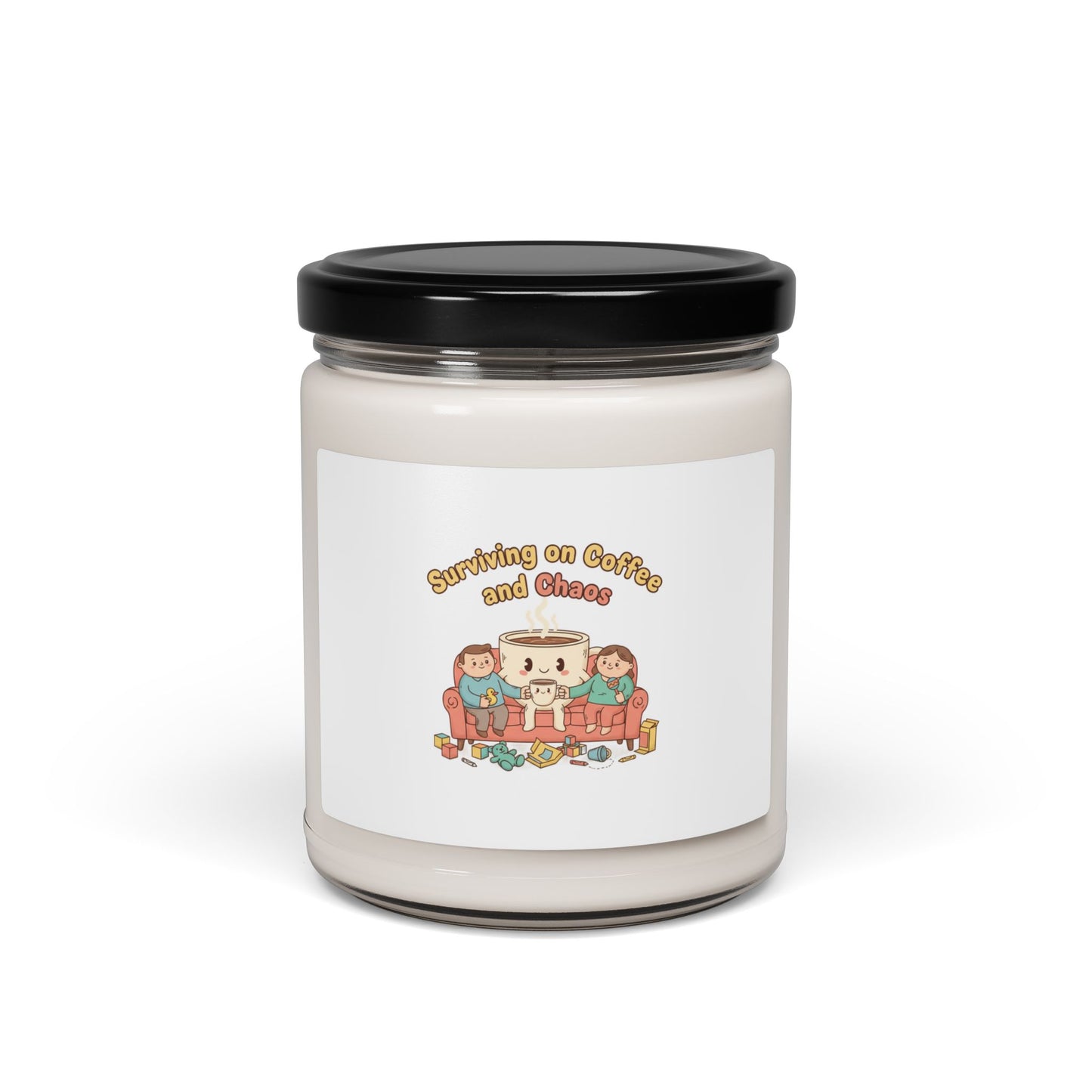 Surviving on Coffee and Chaos Candle | Scented Soy, Morning Chaos Humor