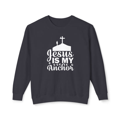 Jesus Is My Anchor Unisex Sweatshirt, Faith-Based Apparel, Inspirational Gift, Cozy Relaxed Wear, Religious Sweatshirt