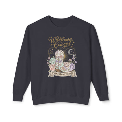 Wildflower Cowgirl Sweatshirt — Rhinestone Rodeo Floral Western Crewneck