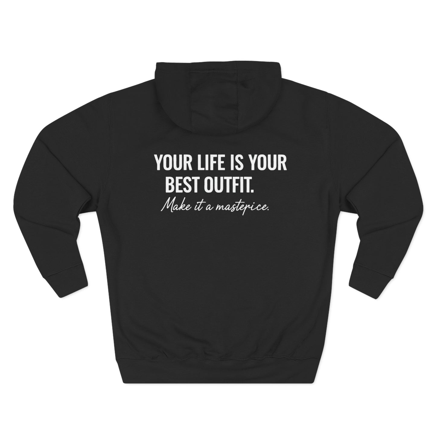 Three-Panel Fleece Hoodie