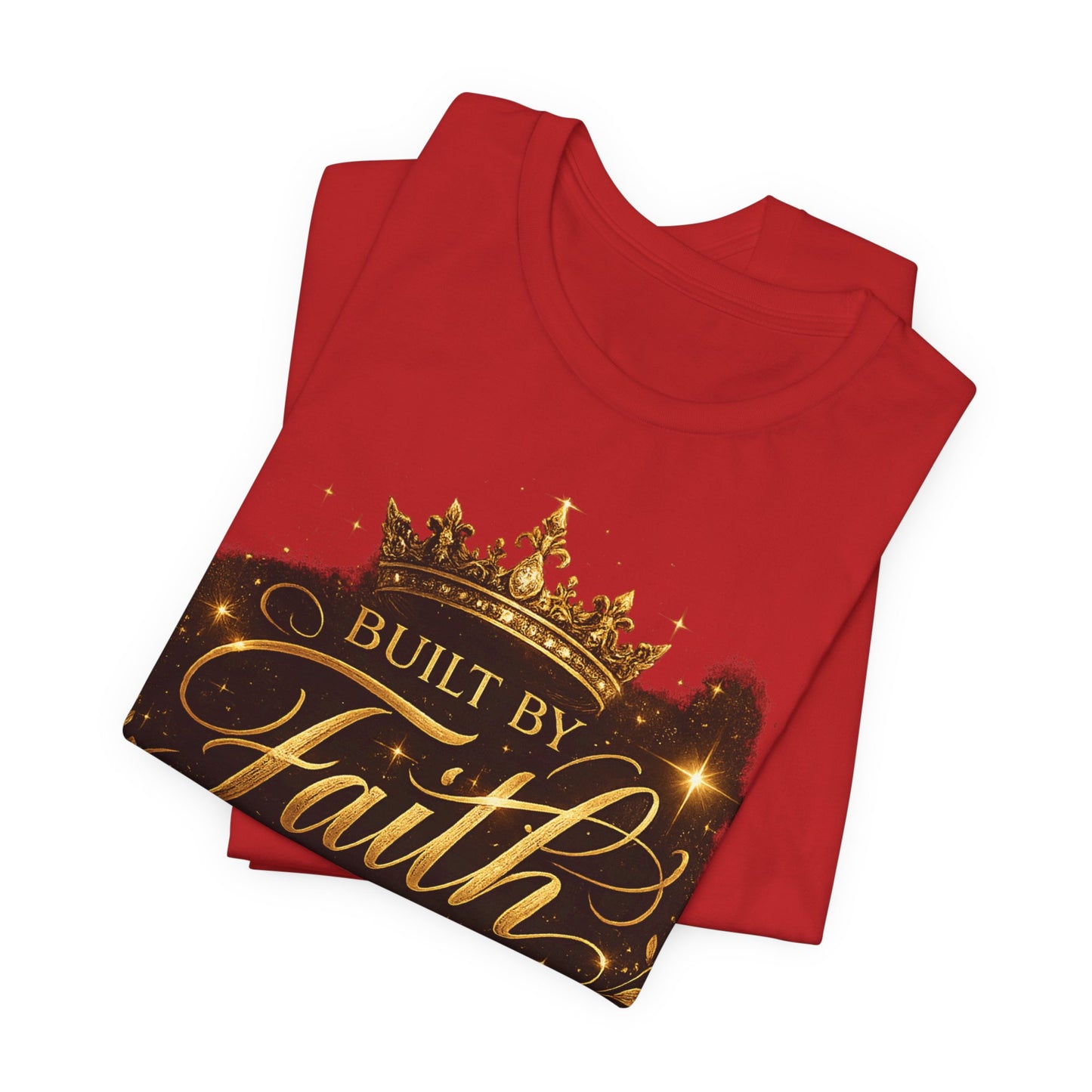 Built by Faith T-Shirt — Religious Inspirational Christian Tee
