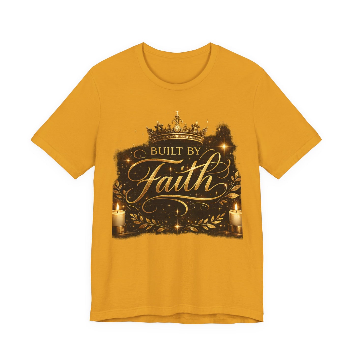 Built by Faith T-Shirt — Religious Inspirational Christian Tee