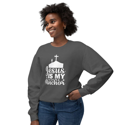 Jesus Is My Anchor Unisex Sweatshirt, Faith-Based Apparel, Inspirational Gift, Cozy Relaxed Wear, Religious Sweatshirt