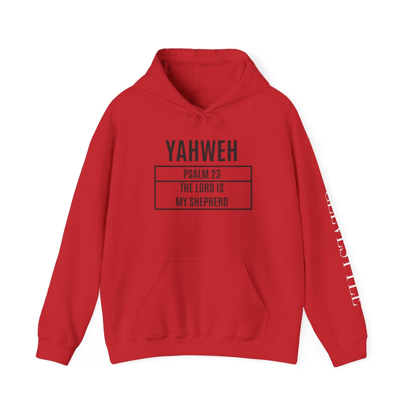 Yahweh Psalm 23 Hoodie – "The Lord is My Shepard" Faith Pullover (CleveStyle on left sleeve)