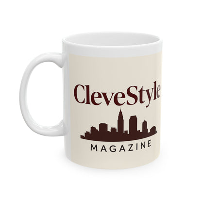 Cleveland Skyline Ceramic Mug, City Lover's Gift, Coffee Mug, Home Decor, Magazine Branding, Unique Souvenir, Office Accessories