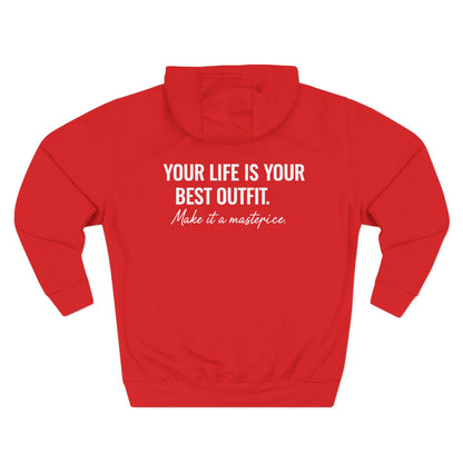 Three-Panel Fleece Hoodie