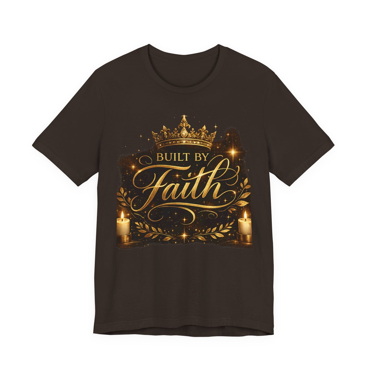 Built by Faith T-Shirt — Religious Inspirational Christian Tee