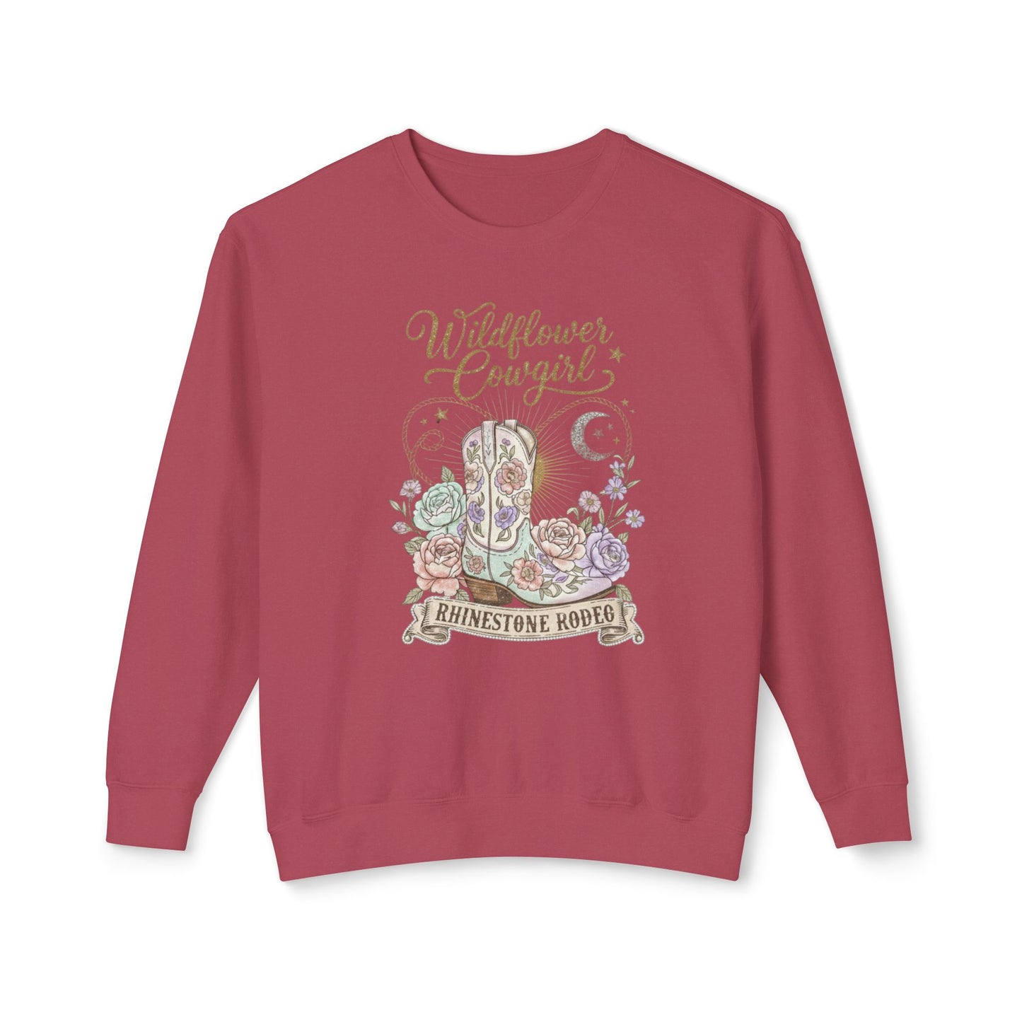 Wildflower Cowgirl Sweatshirt — Rhinestone Rodeo Floral Western Crewneck