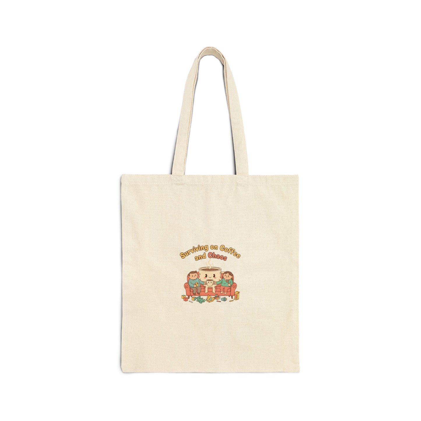 Morning Chaos Mom Tote | Parenting Morning Humor, coffee & kids