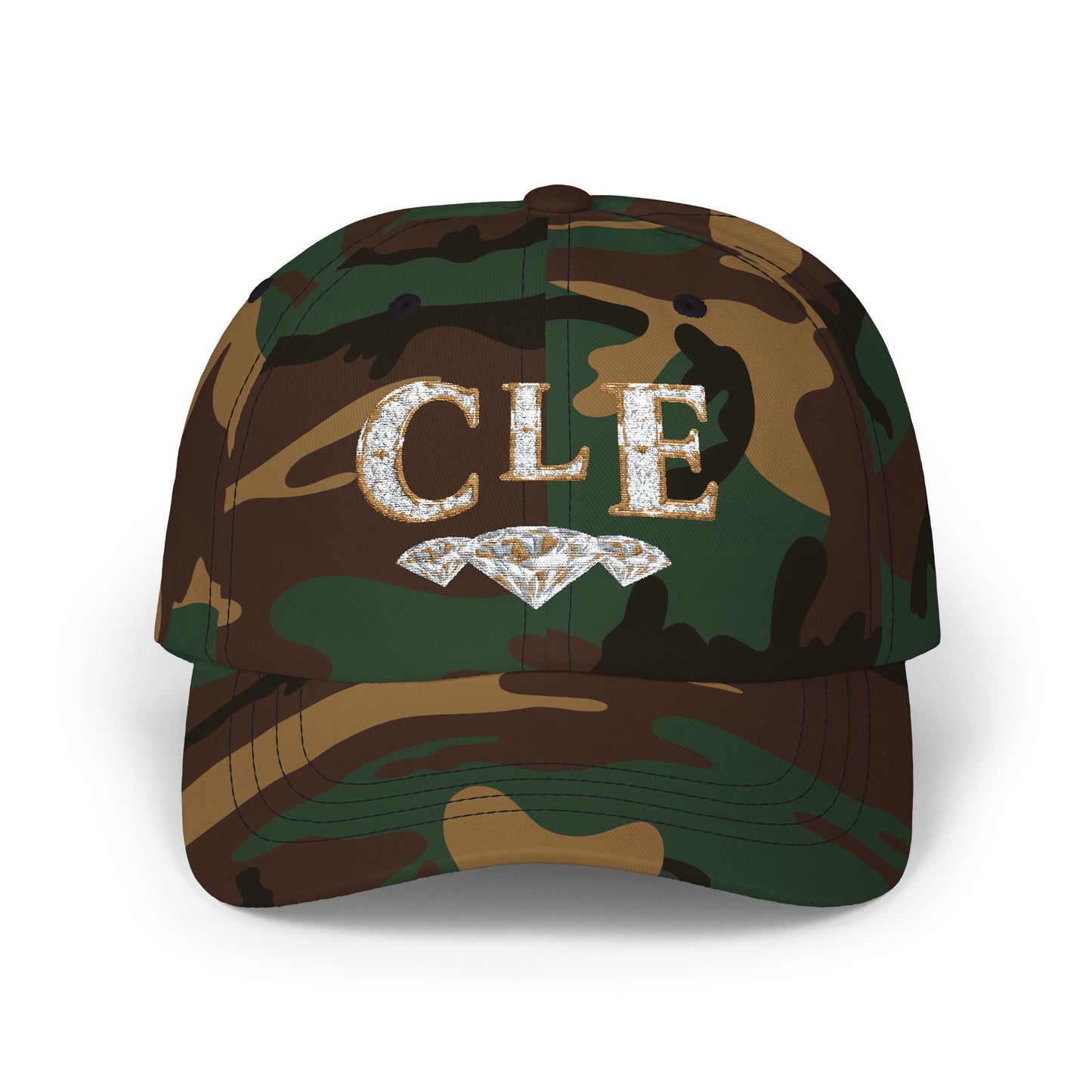 CLE Vintage Dad Cap — Distressed Script Embroidered Baseball Hat