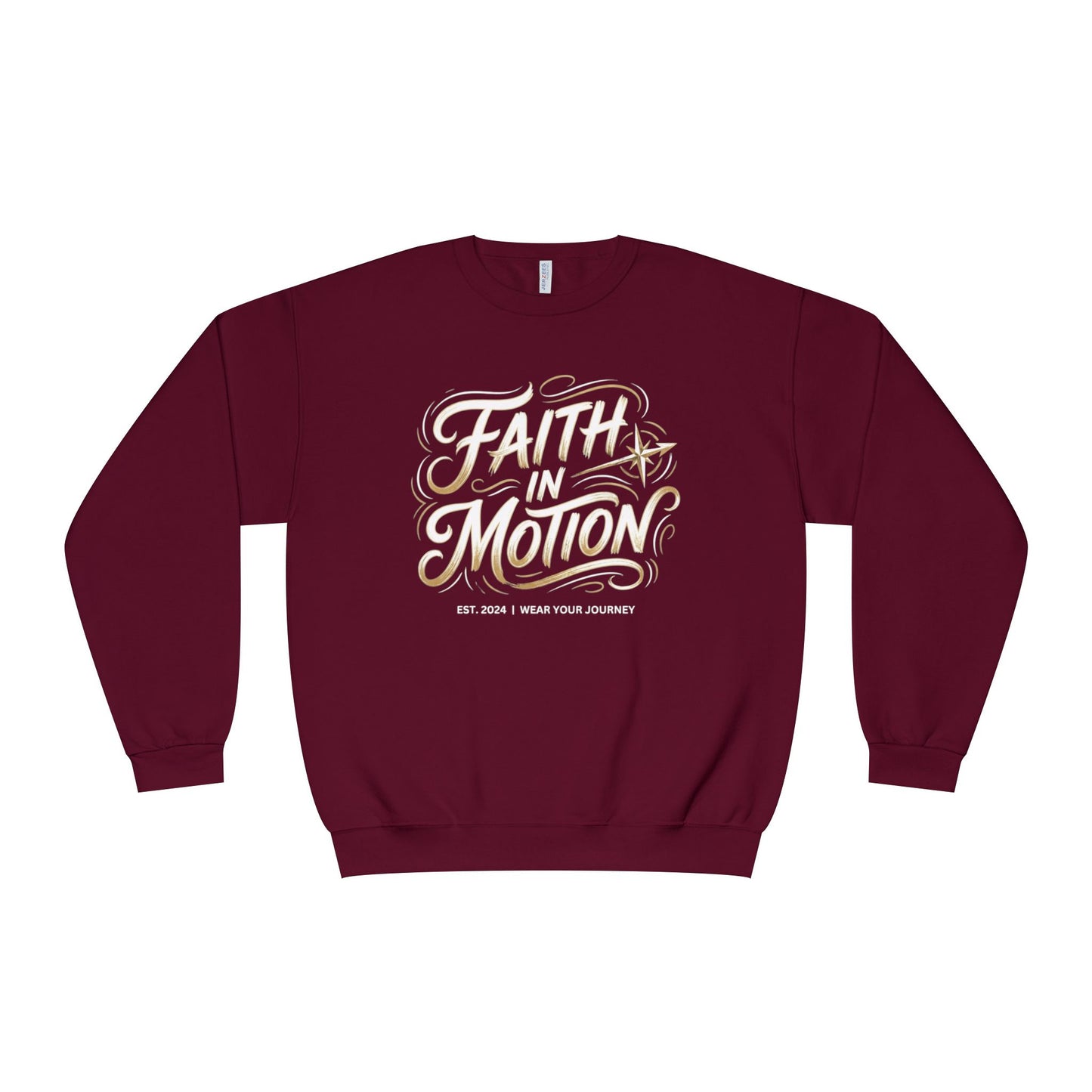 Crewneck Sweatshirt — 'Faith Over Fear' Gold Script Pullover