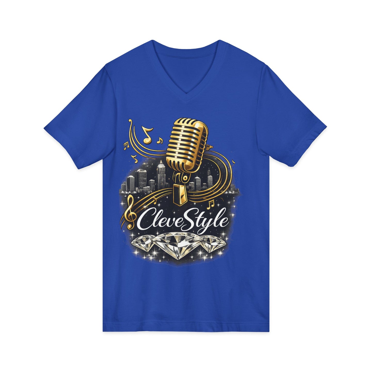 Cleveland Music Vintage Microphone V-Neck Tee