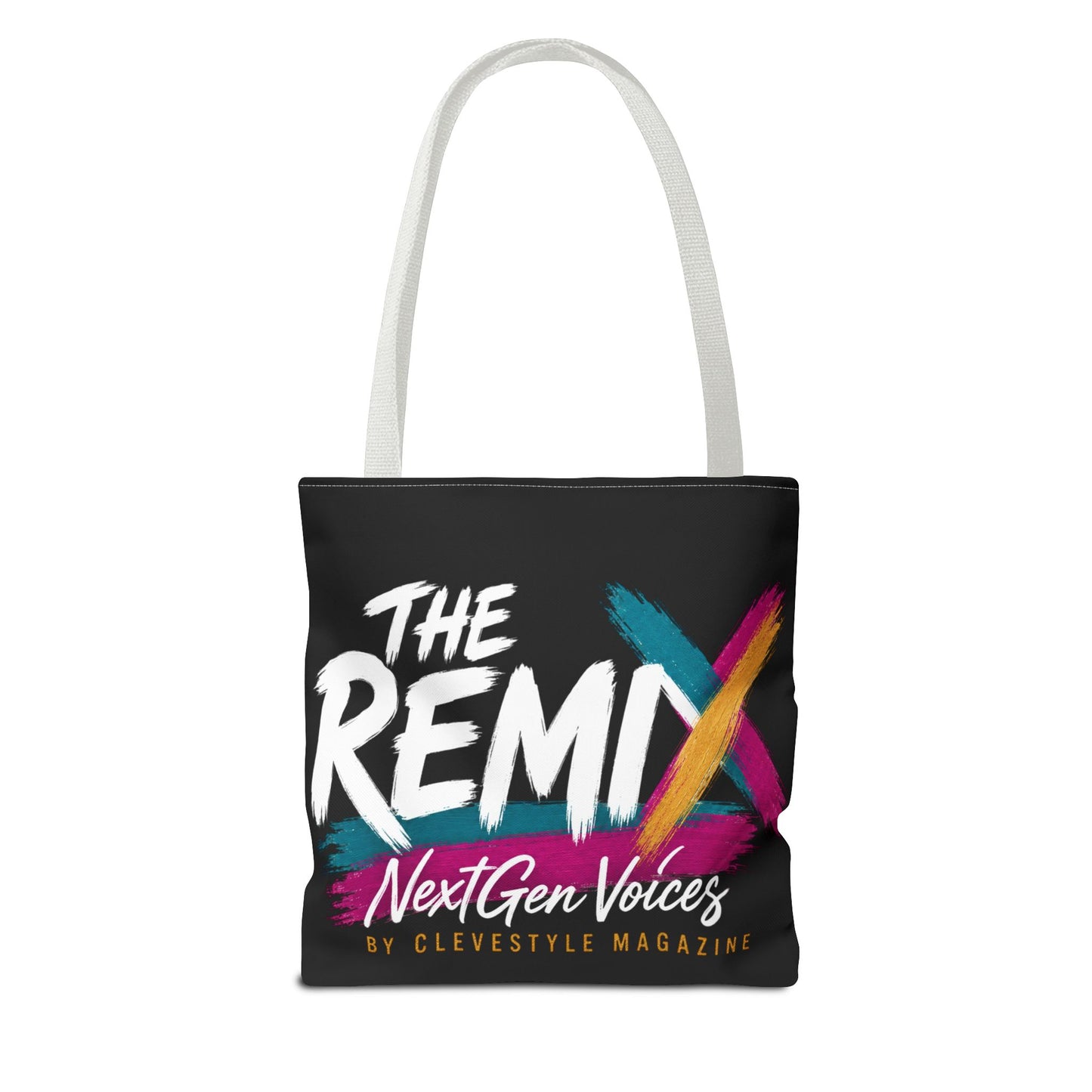 The Remix Tote Bag — NextGen Voices Magazine Logo AOP Tote