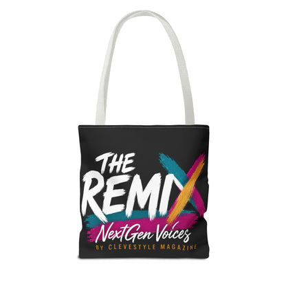 The Remix Tote Bag — NextGen Voices Magazine Logo AOP Tote