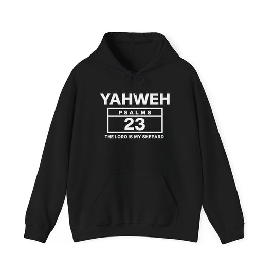 YAHWEH Psalms 23 Hoodie — "The Lord Is My Shepard" Christian Faith Sweatshirt