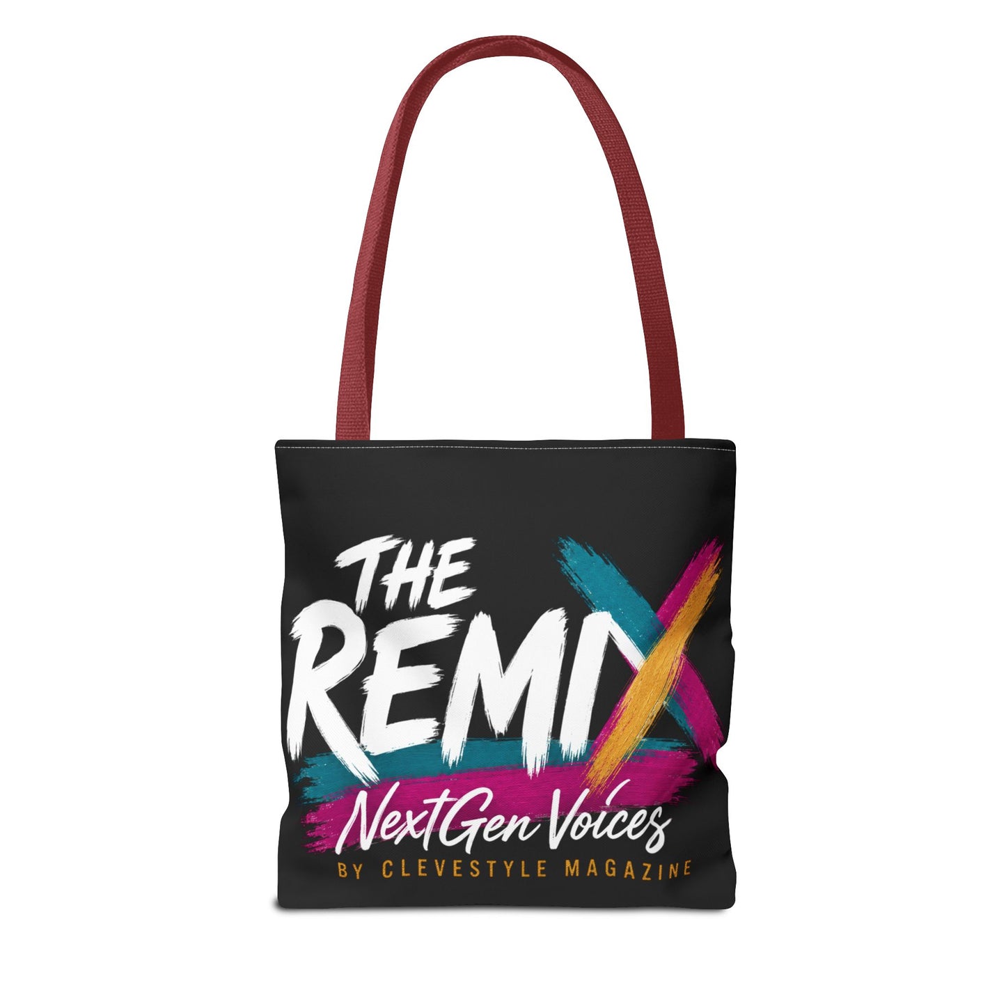 The Remix Tote Bag — NextGen Voices Magazine Logo AOP Tote