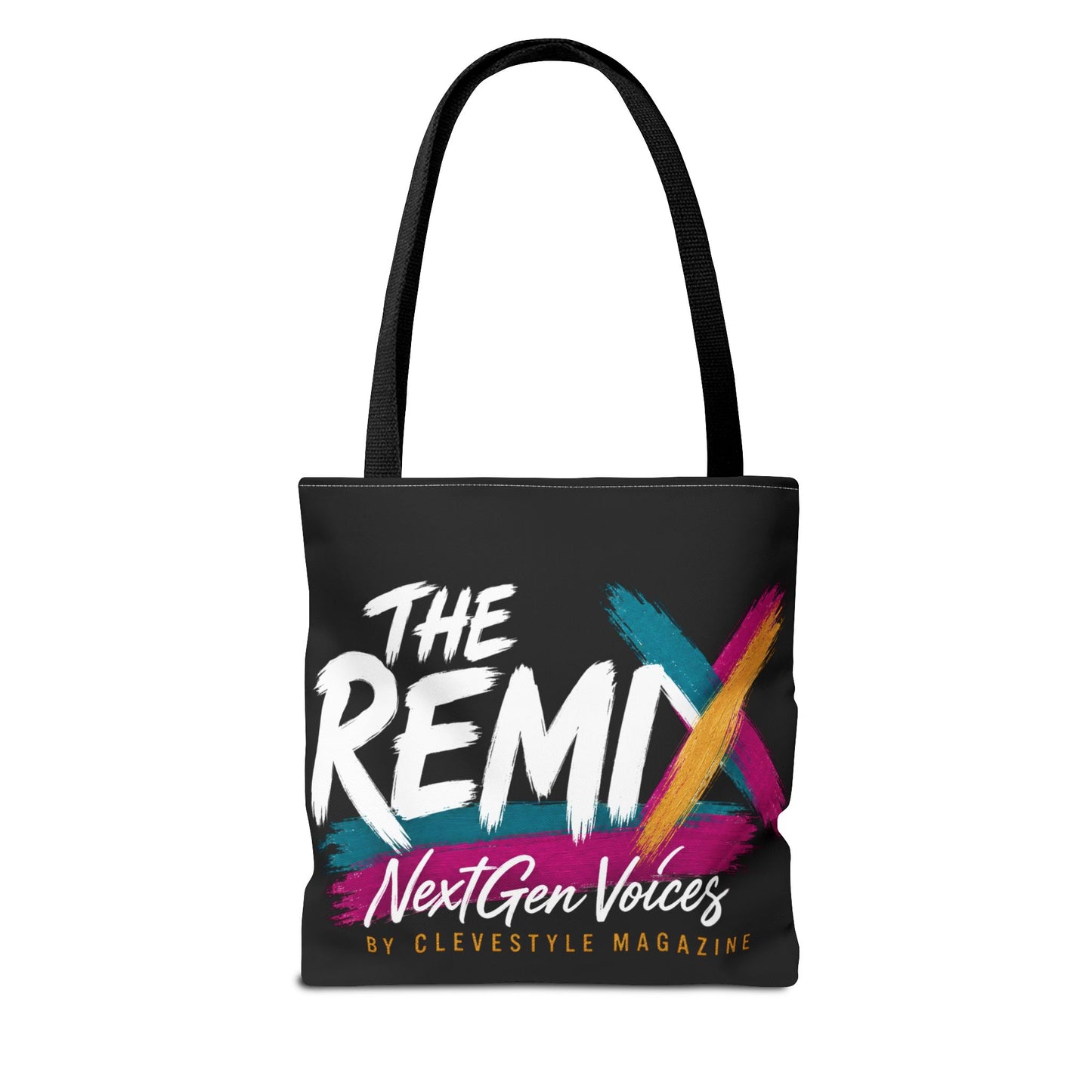 The Remix Tote Bag — NextGen Voices Magazine Logo AOP Tote