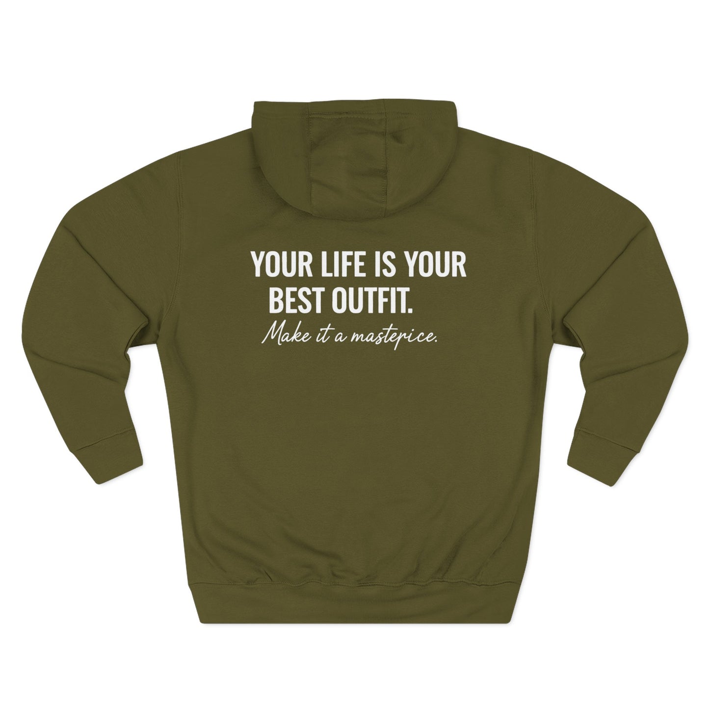 Three-Panel Fleece Hoodie