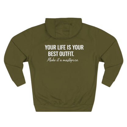 Three-Panel Fleece Hoodie