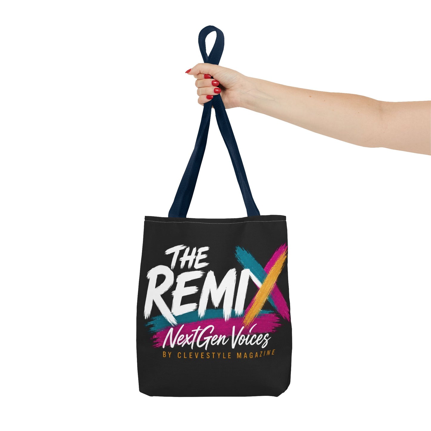 The Remix Tote Bag — NextGen Voices Magazine Logo AOP Tote