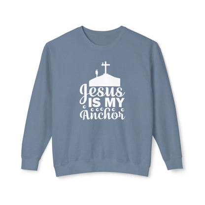 Jesus Is My Anchor Unisex Sweatshirt, Faith-Based Apparel, Inspirational Gift, Cozy Relaxed Wear, Religious Sweatshirt