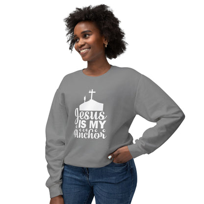 Jesus Is My Anchor Unisex Sweatshirt, Faith-Based Apparel, Inspirational Gift, Cozy Relaxed Wear, Religious Sweatshirt