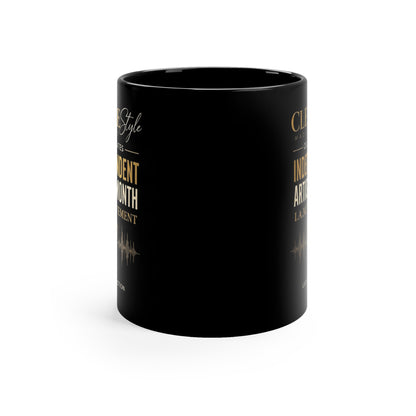 Independent Artist Month Black Coffee Mug — 11oz Commemorative Ceramic