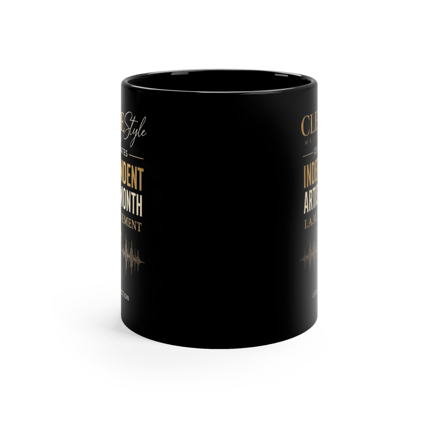 Independent Artist Month Black Coffee Mug — 11oz Commemorative Ceramic