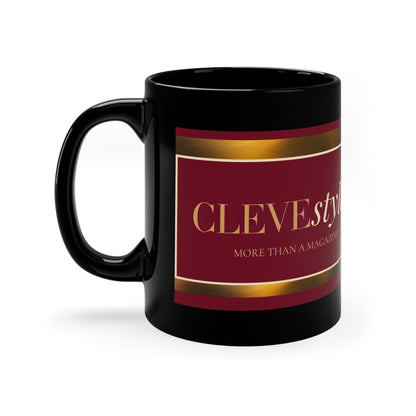 CLEVEstyle Black Coffee Mug — 'MORE THAN A MAGAZINE' Elegant 11oz Ceramic Gift