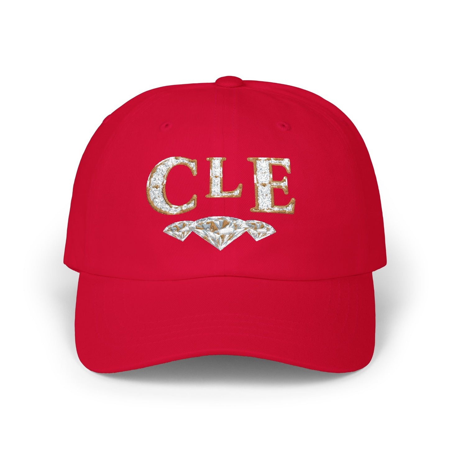 CLE Vintage Dad Cap — Distressed Script Embroidered Baseball Hat