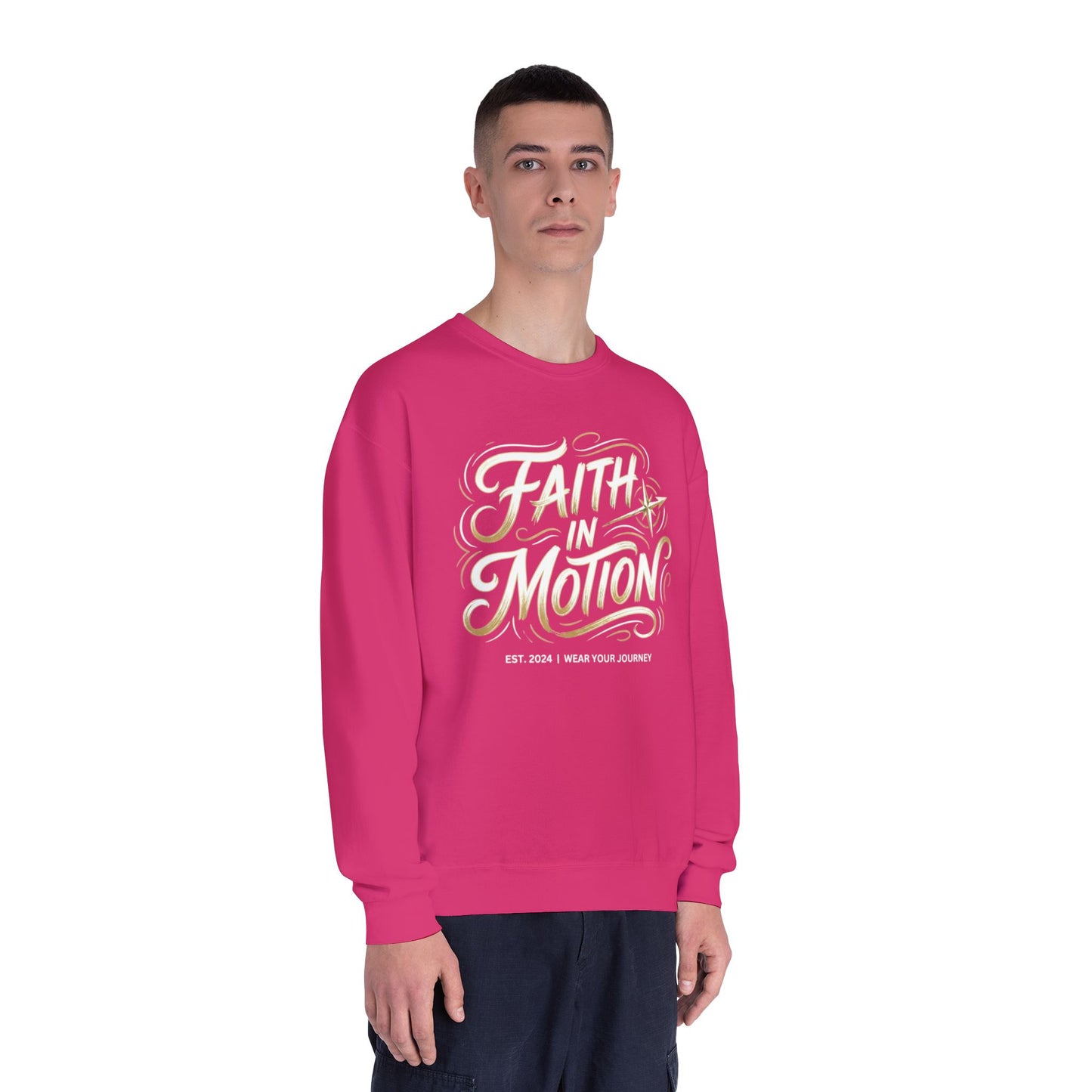 Crewneck Sweatshirt — 'Faith Over Fear' Gold Script Pullover