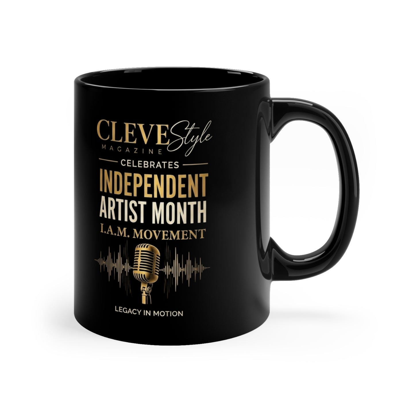 Independent Artist Month Black Coffee Mug — 11oz Commemorative Ceramic