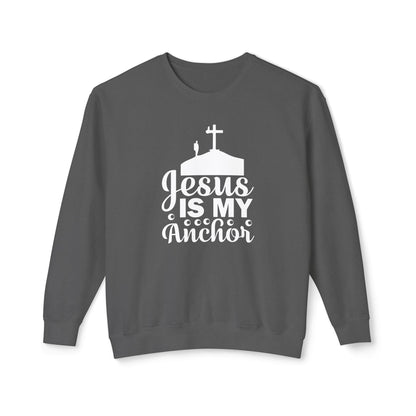 Jesus Is My Anchor Unisex Sweatshirt, Faith-Based Apparel, Inspirational Gift, Cozy Relaxed Wear, Religious Sweatshirt