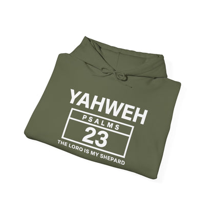 YAHWEH Psalms 23 Hoodie — "The Lord Is My Shepard" Christian Faith Sweatshirt