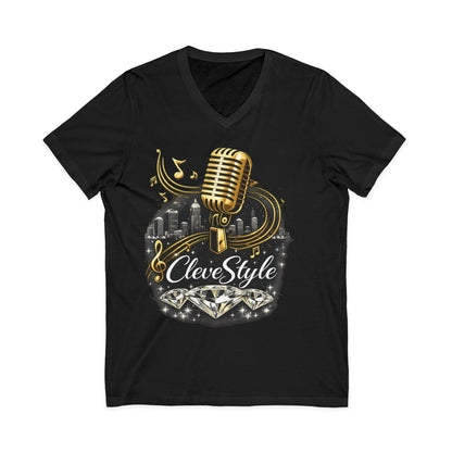 Cleveland Music Vintage Microphone V-Neck Tee