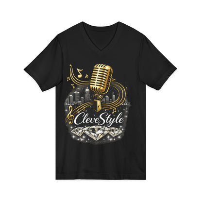 Cleveland Music Vintage Microphone V-Neck Tee