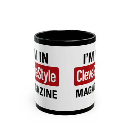 Clever Design Black Mug – ‘I’m in CleveStyle Magazine’