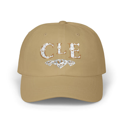 CLE Vintage Dad Cap — Distressed Script Embroidered Baseball Hat