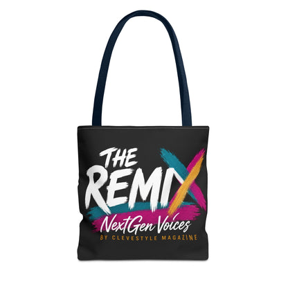 The Remix Tote Bag — NextGen Voices Magazine Logo AOP Tote