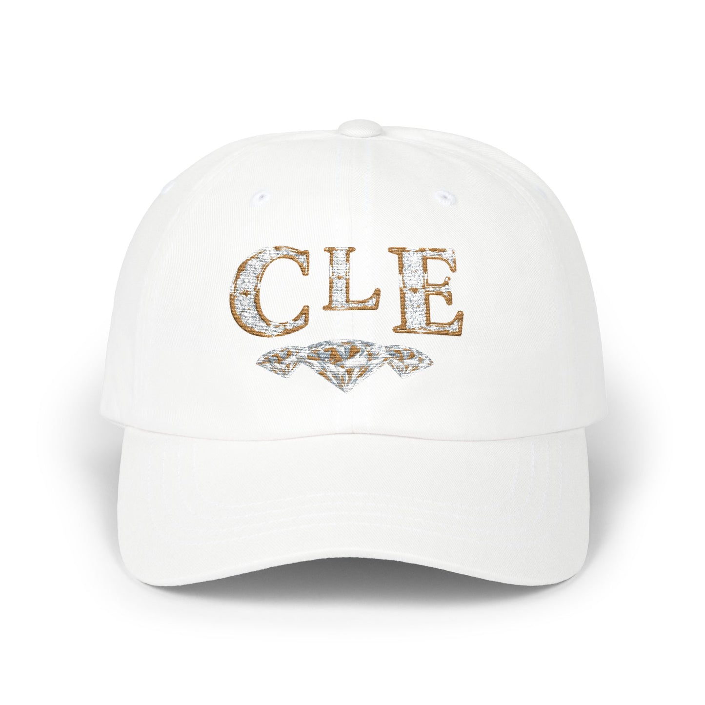CLE Vintage Dad Cap — Distressed Script Embroidered Baseball Hat