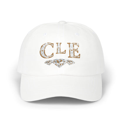 CLE Vintage Dad Cap — Distressed Script Embroidered Baseball Hat