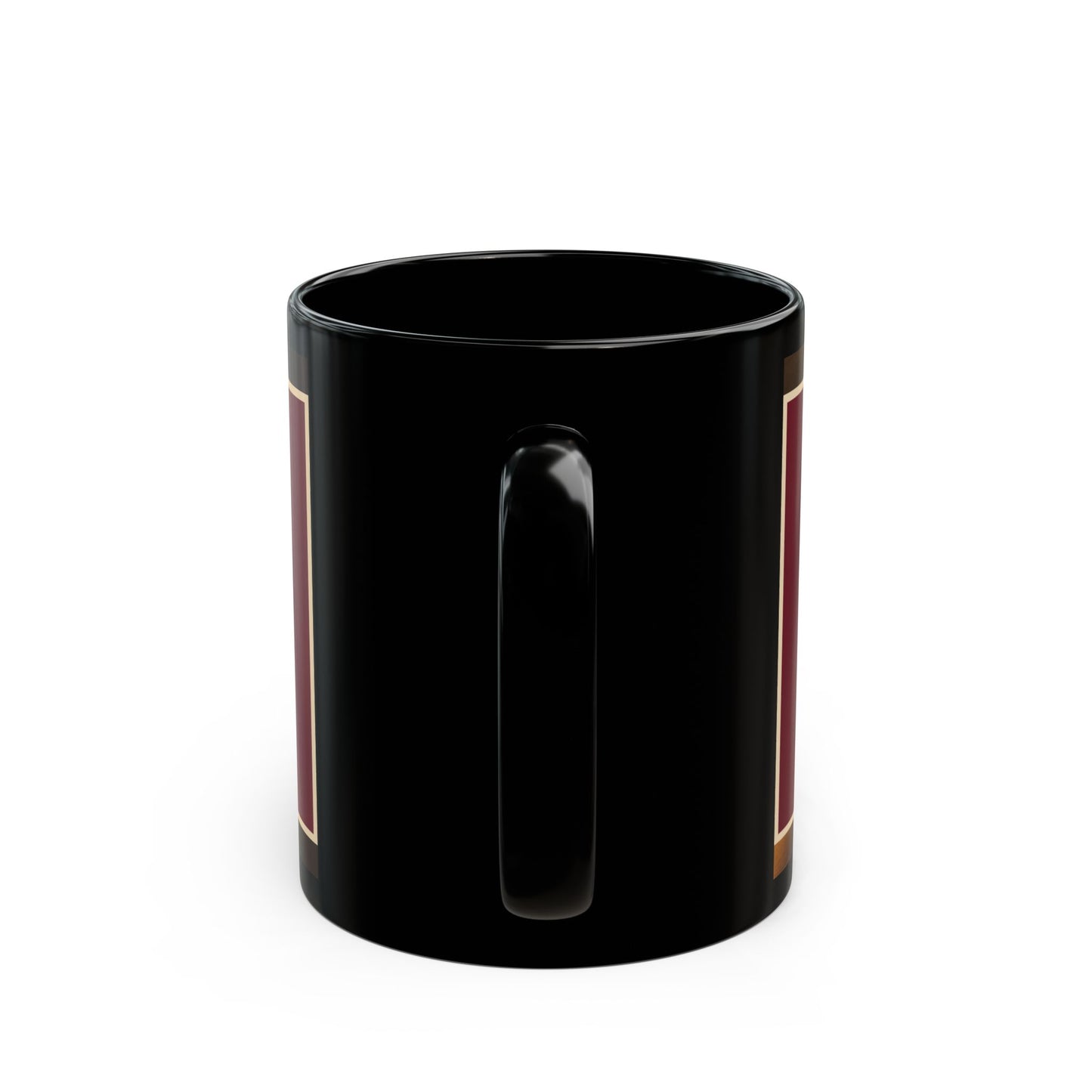 CLEVEstyle Magazine Black Coffee Mug — Elegant Burgundy & Gold 11oz/15oz