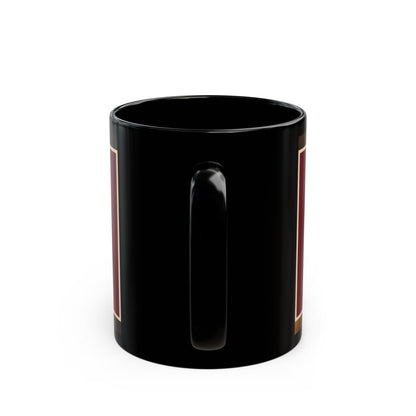 CLEVEstyle Magazine Black Coffee Mug — Elegant Burgundy & Gold 11oz/15oz