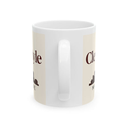 Cleveland Skyline Ceramic Mug, City Lover's Gift, Coffee Mug, Home Decor, Magazine Branding, Unique Souvenir, Office Accessories